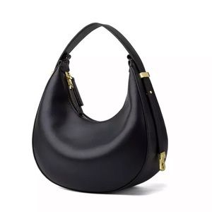 EUC Half Moon Faux Leather Top Adjustable Handle Handbag Purse Crossbody Bag